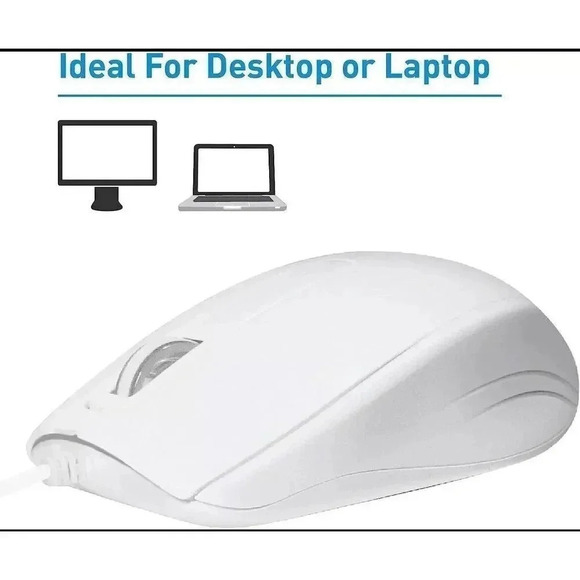 Macally USB Mouse Wired MAC Or Pc 3 Buttons Scroll Wheel MKMOUSE 1000 DPI Sensor - Picture 7 of 10